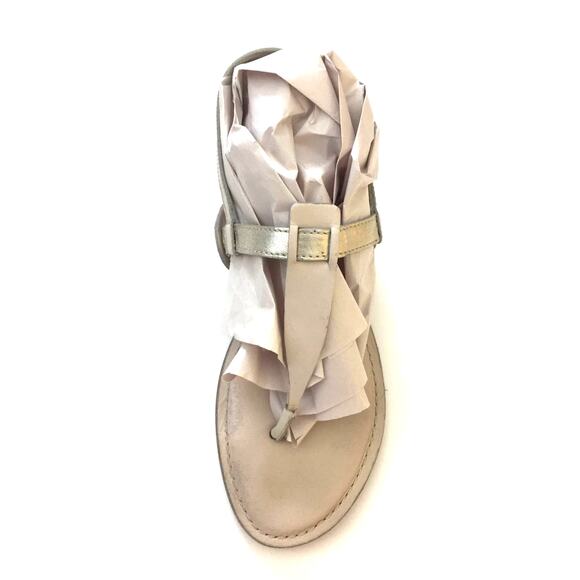 Cole Haan Bridget Thong Sandal Gold/Ivory‎ Size 9 - Picture 2 of 5